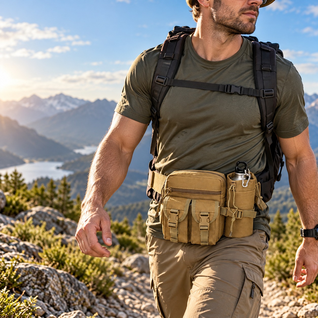 Hiking Backpack Waterproof - Multifunctional Tactical Fanny Pack Waterproof Waist